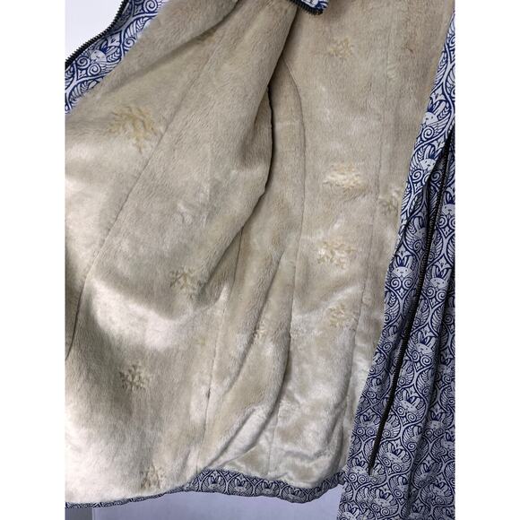 Hemp HoodLamb Limited Edition Jeremy Fish Rabbit Bunny Print Long coat Small - Picture 3 of 11